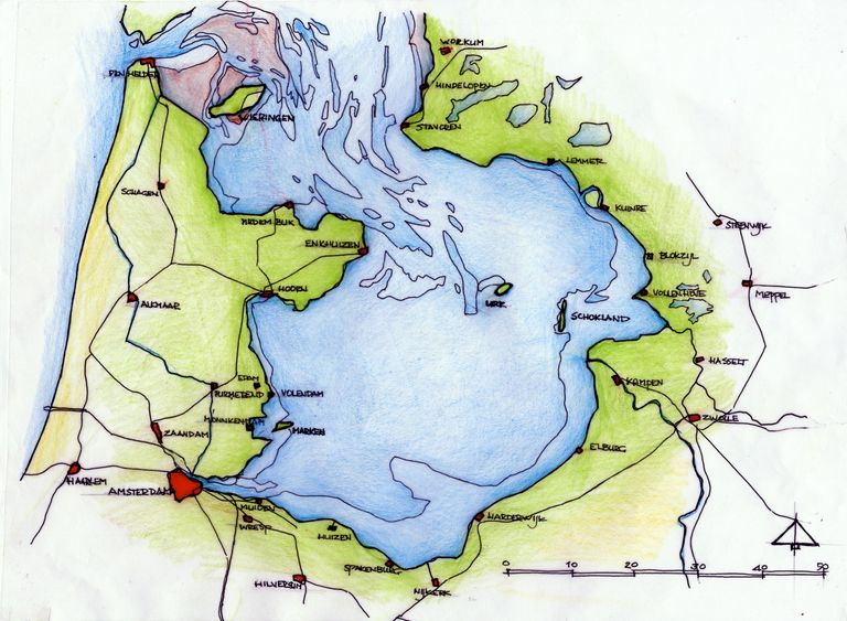 Map Zuiderzee 